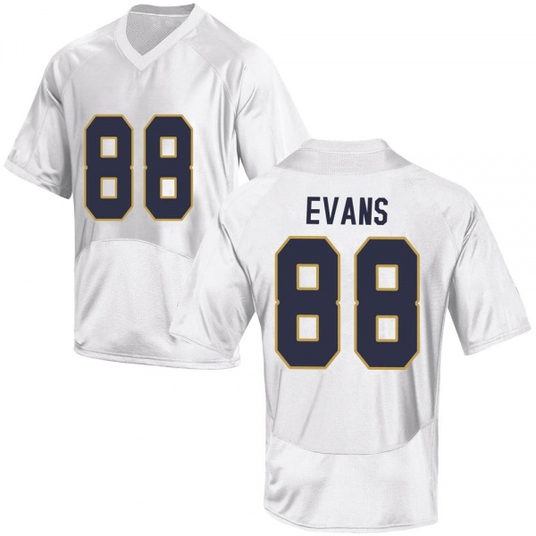 Mitchell Evans Notre Dame Fighting Irish NCAA Men's #88 White Game College Stitched Football Jersey GZZ5555VC